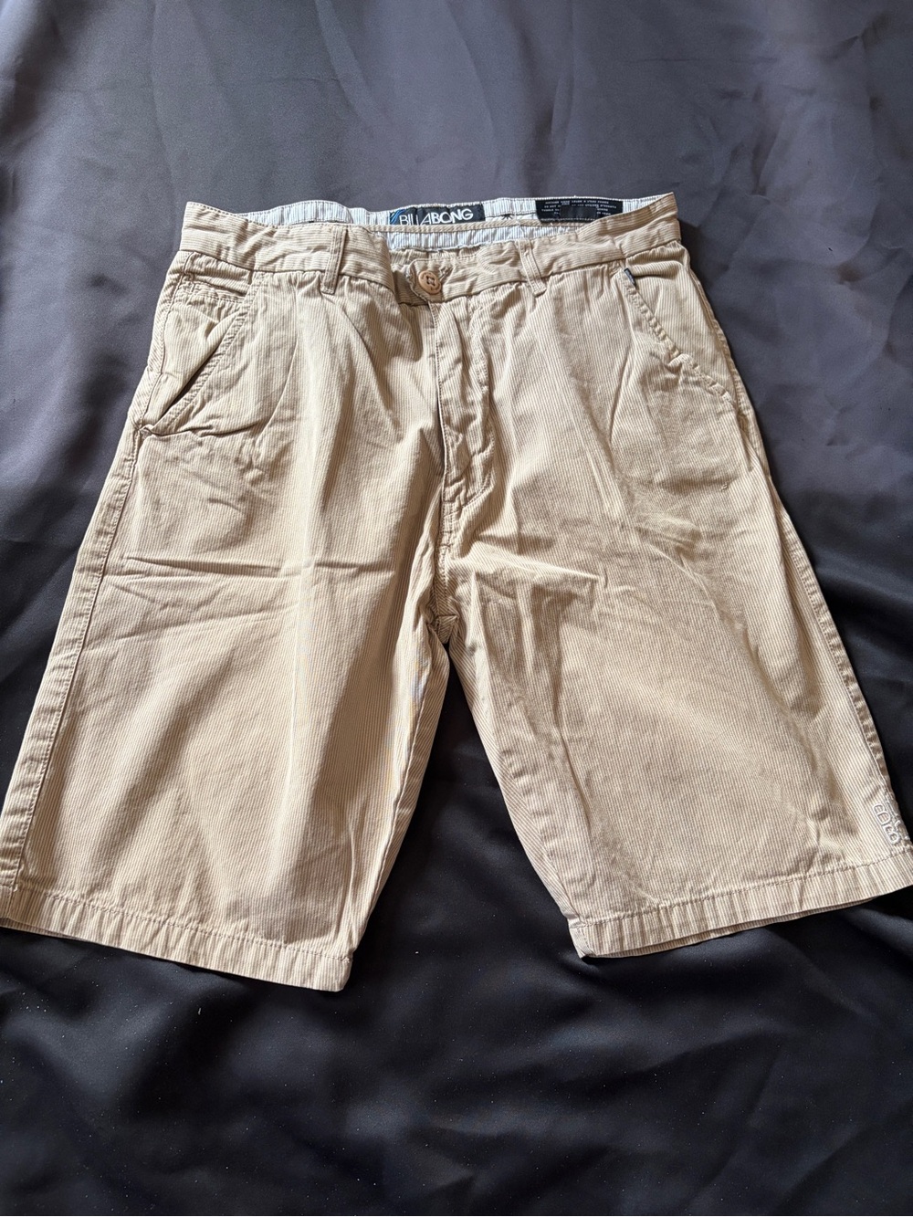 Billabong Men’s Khaki Flat-Front Chino Shorts